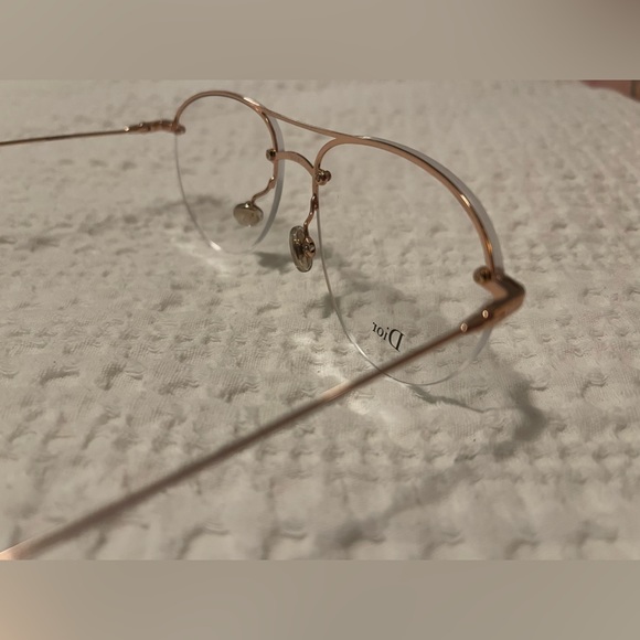 New Dior Aviator Style Gold Frame Eyeglasses Ret. $460 - Picture 6 of 16